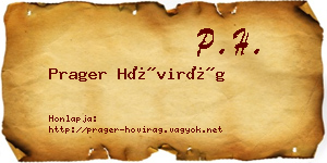 Prager Hóvirág névjegykártya